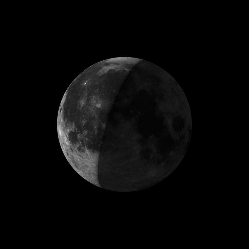imagen de la luna decreciente al 37% de visibilidad que te recomienda Centro de lavado de coches Elefante Azul Valdepeñas.